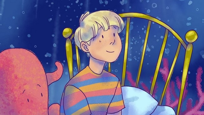 Illustrated still from If I Were an Emotion, I Would Be the Ocean